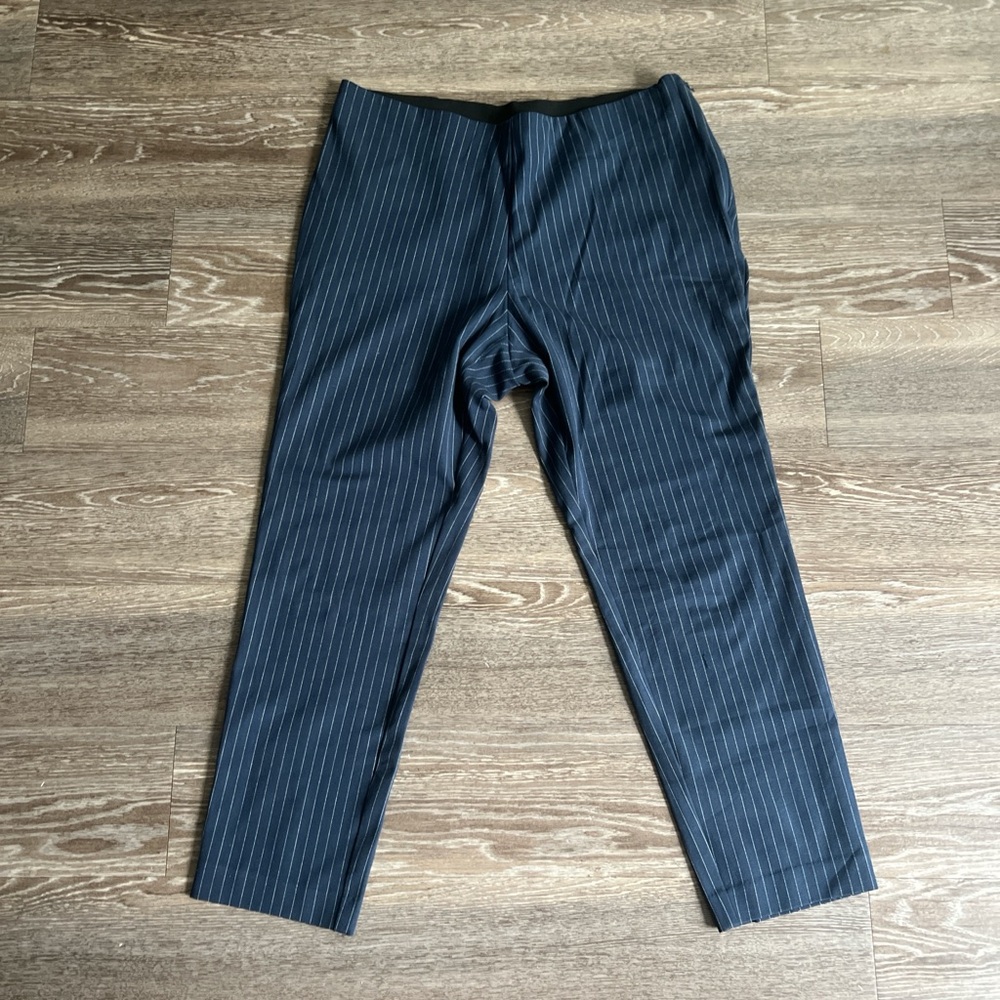 Women's Navy Pinstripe Pants
